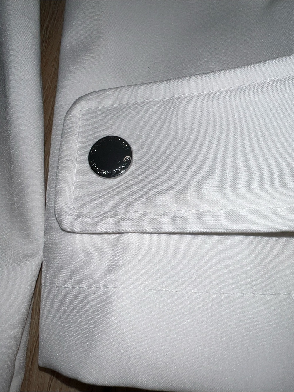 Tommy Hilfiger White Jacket with Navy Logo Patch - Picture 11 of 15
